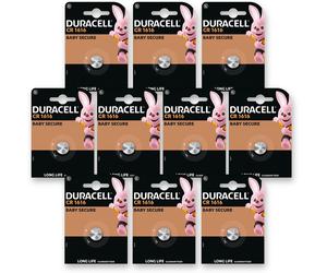 10x DURACELL CR1616 Batteries 1616 DL1616 3V Lithium Coin Cell EXPIRY 07/2034