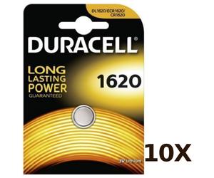 10x Duracell CR1620 3V Lithium Button Coin Cell Battery 1620 DL1620 BR1620 ECR16
