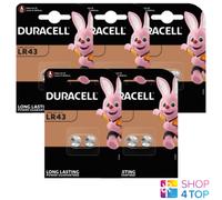 10x Duracell LR43 Alkaline 1.5V Button Cell Batteries