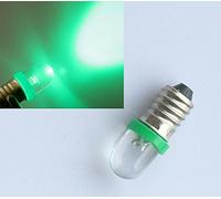 10x E10 LED Screw Base Bulb Green 12 V E-10 Lamp Light Bulb 12 Volt