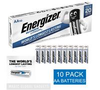 10X ENERGIZER AA ULTIMATE LITHIUM BATTERIES H1GH POWER 1.5v LR6 L91 LONG EXPIRY