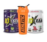 10X Energy Stack - Pre-Workout & EAAs Bundle | 10X STIM for Extreme Energy | EAA + Electrolytes for Hydration |STIM Apple Attack & EAA Watermelone