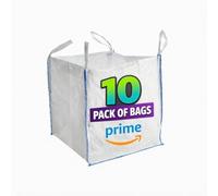 10x FIBC 1 Tonne Bulk Bags Heavy Duty Builders Garden Waste Jumbo Ton Sacks 1000kg with 4 Loops 85x85x85cm