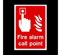 10x Fire Alarm Call Point Sign - Self Adhesive Sticker - (A4) 200x300mm (FE13)
