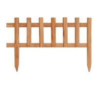 10x Firwood Lawn Edgings 4.4 m Garden Border Panel Fence Brown/Grey vidaXL