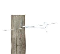 10x Gallagher Offset Pigtail Insulator 40 cm - White - for Wooden Fence