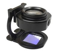 10X Glass with Light and Stand Folding Design 8 LED Illuminated Glass for Close Work Reading Foldable Magnifier with Light