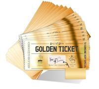 10x Golden Ticket Scratch Cards Set, Surprise Scratch Cards for Writing Your Own Special, DIY Personalized Gifts for Holidays Perfect for Girlfriend Wife Friends Unique and Fun Gift Idea