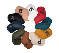 10x Golf Iron Headcover 3-9 P S A Club Embroidery Number Set Case Multicolor 10 Pcs Multicolor 8.5x16.74 cm