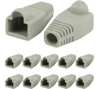 10x Grey RJ45 Strain Relief Network Cable CAT5/6 Connector Boot Cover Cap End