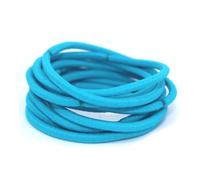 10x Hair Bands Simple Style Adjustable High Elasticity Protective Ponytail Holder Scrunchies Accessories Lake blue