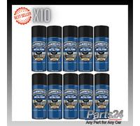 10x Hammerite SMOOTH BLACK 400ml Direct To Rust Smooth Quick Drying Spray Paint