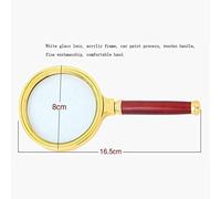 10X HD Optical Magnifying Glass - Ultra Clear Handheld Magnifier for Elderly Jewelry Identification Reading Small Text Stamps - 80mm Lens Lightweight Portable
