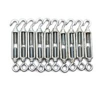 10x Heavy Duty Galvanised Turnbuckle Strainer M5 Hook Eye Wire Tension Tensioner