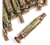 10x Heavy Duty Loose Bolt Shield Anchors - M12 x 120mm Expansion Bolts for Brick, Concrete & Masonry