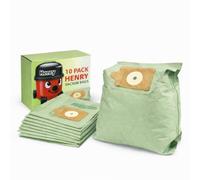 10x Henry Hoover Bags, Premium Vacuum Bags for Henry, Hetty, Numatic, & Hoover Vacuum Cleaners - Compatible with HVR200, NV200, NV225, Pet Hair & Dust Filtration, Reusable & Durable