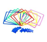 10x Hopscotch s Toss Game Speed Circle Colorful Play Set Agility s for Kids for Teens Girls and Boys School, Square