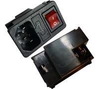 10X Iec C14 Switched Power Socket 10A Snap On Panel Chassis Mount Connector