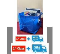 10x IKEA BLUE BAG - FRAKTA - LARGE REUSABLE - HOLDS 25KG LAUNDRY STORAGE GARBAGE