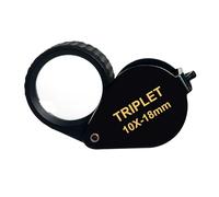 10X Illuminated Jewelers Loupe Magnifier Foldable Jewelry Magnifier Eye Loop 18mm Optical Glass Lens with Lanyard Hole for Gems, Jewelry, Coins, Stamps Collection