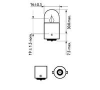 PHILIPS Light Bulbs 12821CP 12 5 R5W, Ball-shaped lamp MERCEDES-BENZ: Sprinter 3.5-T Van, Sprinter 5-T Platform/Chassis, C-Class Saloon