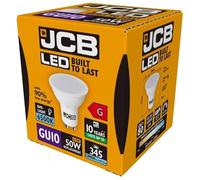 10x JCB 5w LED GU10 Reflector Lamp 100° 6500k Daylight 370lm (S10964)