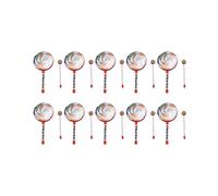 10X Kids Percussion Lollipop Drum 6-Inch - Easy Pre-Tuned Frame Drum for Ages 3+, Multicolor with Acousticon Shell