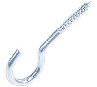 10x Large 50mm Metal Cup Hooks - Kitchen Loop Screw in Pegs