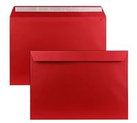 10x large XXL envelopes DIN C4 in rose red - 22.9 x 32.4 cm - self-adhesive without window - mailing bag suitable for DIN A4