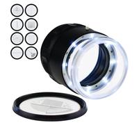 10x LED Jewelry Magnifier Eye Loupe - Precision Focus for Gems, Hobbies, Antiques & Models with 9 Interchangeable Reticle Scales