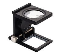 10X LED Textile Magnifier with Scale Foldable Reading Magnifying Glass with Light Alloy Illuminated Free Standing Table Magnifying Glass Loupe Magnifier for Textile Crafts Jewelry Inspection Tool