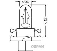 10x License plate bulb Socket Bulb BX8.4d 2452MFX6 OSRAM
