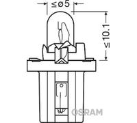 10x License plate bulb Socket Bulb BX8.5d 2722MFX OSRAM