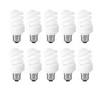 10x Luxram 15W (69W) CFL Spiral ES E27 Warm White 2700K Non-Dimamble