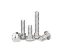 10x M5 x 55mm Cup Square Carriage Bolts, A2 Stainless Steel Coach Screws with Dome Mushroom Heads. Durable, Corrosion-Resistant Fasteners For Wood, Metal, And Masonry Applications