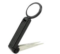 10X Magnifying Glass, 10X Magnifying Glass Foldable with Light & Tweezer Base Practical Multi-Purpose Illuminated Handheld Magnifier for Reading, Close Work, Jewelry