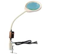 10X Magnifying Glass with Light and Clamp, Dimmable Lighted Magnifier with Stand, Flexible Gooseneck LED Desk Lamp Hands Free for Craft Reading Painting Hobby Close Work