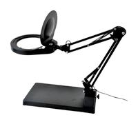 10X Magnifying Glass with Light and Stand, 2-in-1 LED Lighted Magnifier Large Base, Dimmable Magnifying Lamp, Adjustable Swing Arm for Repair Crafts Soldering