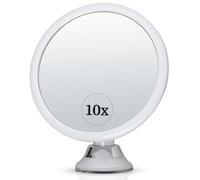 10x Magnifying Makeup Mirror with 360° Swivel Suction Cup - Magnified Make-up Mirror for Vanity and Travel - Portable and Non Lighted - 17cm x 17cm (Round)