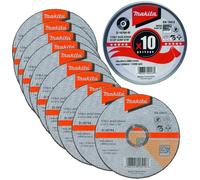 10X Makita D-18764 Fast Cutting Extra Thin Metal Grinder Disc 115mm + Metal Tin