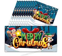 10x Merry Christmas Funny Chocolate Bar Wrappers. Work Cute Secret Santa Gift Xmas Fun Friend Present (Chocolate Not Included). Multipack: Pack of 10.