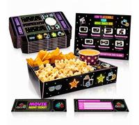 10x Movie Night Snack Trays | Movie Night Neon Party Accessories
