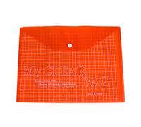 10x Multifunctional File Bags Transparent File Folder A4-Size Document Bag Clear Project Folder with Snap Button Closure
