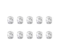 10x Nails Art Charms Heart Nail Rhinestones Irregular Shape Crystal Decorations for Acrylic