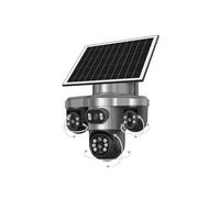 10X Optical Zoom Three Screens Outdoor Surveillance Camera 4g Security 3 PTZ LENS With 64GB Card Cctv Automatic Tracking V380