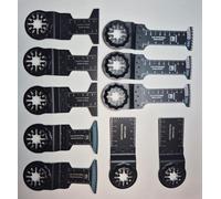 10x Oscillating Multitool Blades - Mutli-Fit, Quick Release, Curved Japanese, Extra Long, Generic