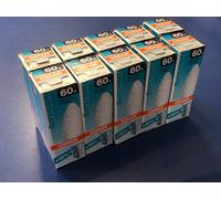 10x Osram Bulb Superlux Softone Opal Twisted 60W E14 Krypton Candle Lamp [EEK: G]