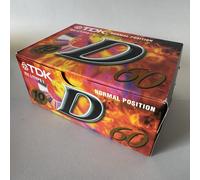 10x Pack TDK D 60 min. Normal Position Type I Blank Cassette Tapes in Box - NEW