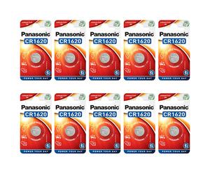 10x Panasonic 1620 DL1620 CR1620 ECR1620 3V Battery Coin Cell Longest Expiry