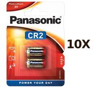 10X Panasonic CR2 3V Lithium Photo Battery DLCR2, EL1CR2 CR2L | 2 Pack